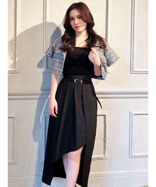 RESEXXY（リゼクシー）の「ツイードコンパクトジャケット【セットアップ着用可能】（テーラードジャケット・レディース・ピンク/ブラック/ブルー・FREE）」の6枚目の写真