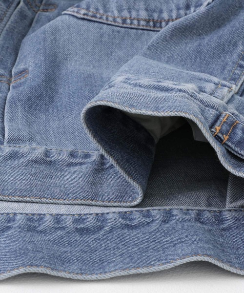 Moname（モナーム）の「Moname　CREW NECK JACKET（デニムジャケット・レディース・ライトブルー・FREE）」の13枚目の写真