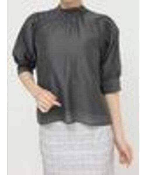 MERCURYDUO（マーキュリーデュオ）の「2WAYリボンパワショルブラウス（シャツ/ブラウス・レディース・ラベンダー/チャコールグレー/オフホワイト・FREE）」の3枚目の写真