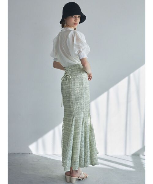 MERCURYDUO（マーキュリーデュオ）の「2WAYリボンパワショルブラウス（シャツ/ブラウス・レディース・ラベンダー/チャコールグレー/オフホワイト・FREE）」の10枚目の写真