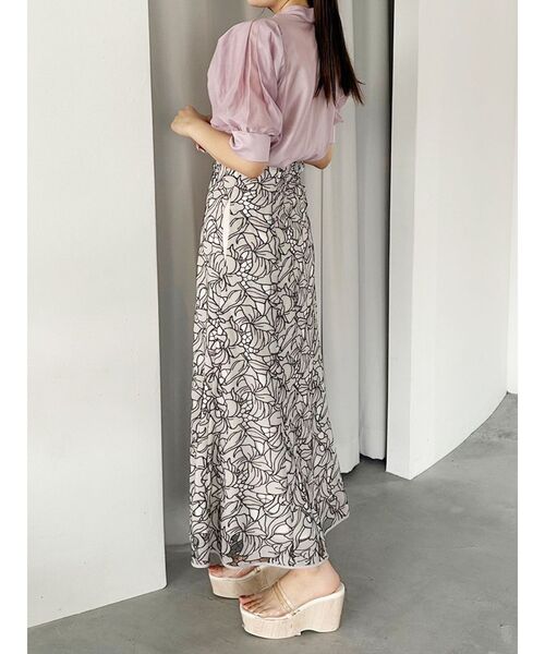 MERCURYDUO（マーキュリーデュオ）の「2WAYリボンパワショルブラウス（シャツ/ブラウス・レディース・ラベンダー/チャコールグレー/オフホワイト・FREE）」の19枚目の写真