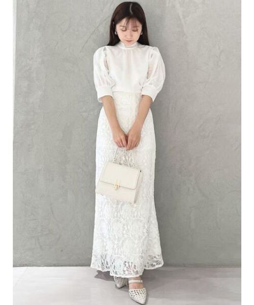 MERCURYDUO（マーキュリーデュオ）の「2WAYリボンパワショルブラウス（シャツ/ブラウス・レディース・ラベンダー/チャコールグレー/オフホワイト・FREE）」の21枚目の写真