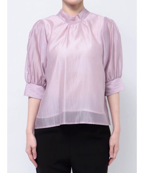 MERCURYDUO（マーキュリーデュオ）の「2WAYリボンパワショルブラウス（シャツ/ブラウス・レディース・ラベンダー/チャコールグレー/オフホワイト・FREE）」の22枚目の写真