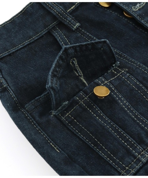 anap mimpi（アナップミンピ）の「デニム タイト 裾フリンジ ロング マキシ ワンピース（デニムスカート・レディース・ブルー・S/M）」の10枚目の写真