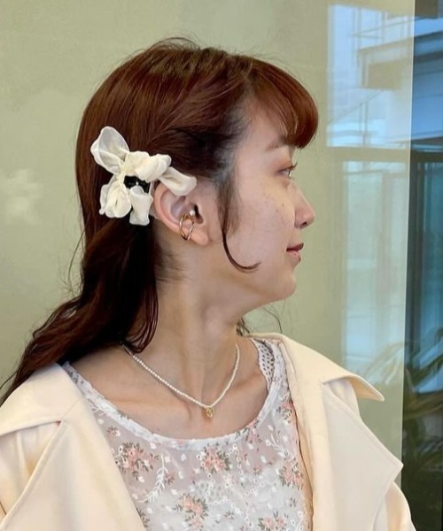 flower(フラワー)の「エアリーシュシュクリップ(バレッタ/ヘアクリップ・レディース・ブラック/アイボリー・FREE)」の17枚目の写真