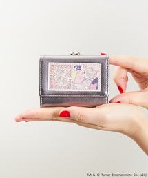 FLAPPER（フラッパー）の「FLAPPER フラッパー:トムとジェリー　メタリック グリッター　コミックアップリケミニウォレット　メタリックシルバー メタリックサックス メタリックピンク（財布）」