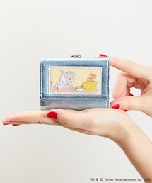 FLAPPER（フラッパー）の「FLAPPER フラッパー:トムとジェリー　メタリック グリッター　コミックアップリケミニウォレット　メタリックシルバー メタリックサックス メタリックピンク（財布）」