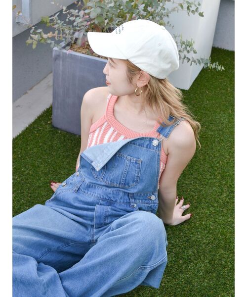 Ungrid（アングリッド）の「ジャカードニットキャミ（キャミソール・レディース・ピンク/ネイビー・FREE）」の7枚目の写真