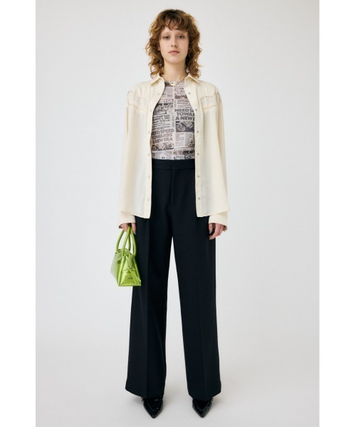 MOUSSY（マウジー）の「WIDE LEG トラウザー（その他パンツ・レディース・ブラック/グレー系その他・0/1/2）」の3枚目の写真