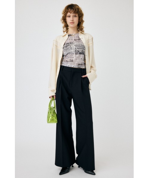 MOUSSY（マウジー）の「WIDE LEG トラウザー（その他パンツ・レディース・ブラック/グレー系その他・0/1/2）」の5枚目の写真