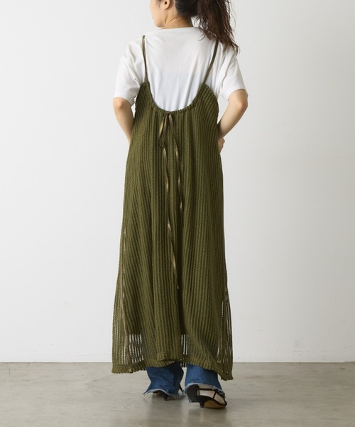 セール】【新色追加】メッシュキャミラインワンピース