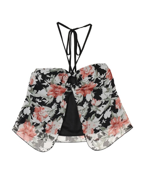 DURAS（デュラス）の「Floral halter neck（チューブトップ・レディース・レッド/ブラック・FREE）」の3枚目の写真