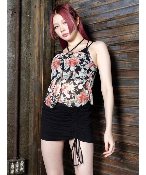 DURAS（デュラス）の「Floral halter neck（チューブトップ・レディース・レッド/ブラック・FREE）」の5枚目の写真