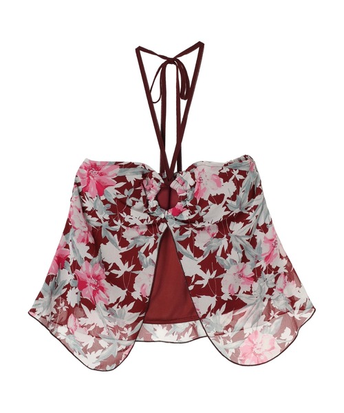 DURAS（デュラス）の「Floral halter neck（チューブトップ・レディース・レッド/ブラック・FREE）」の7枚目の写真