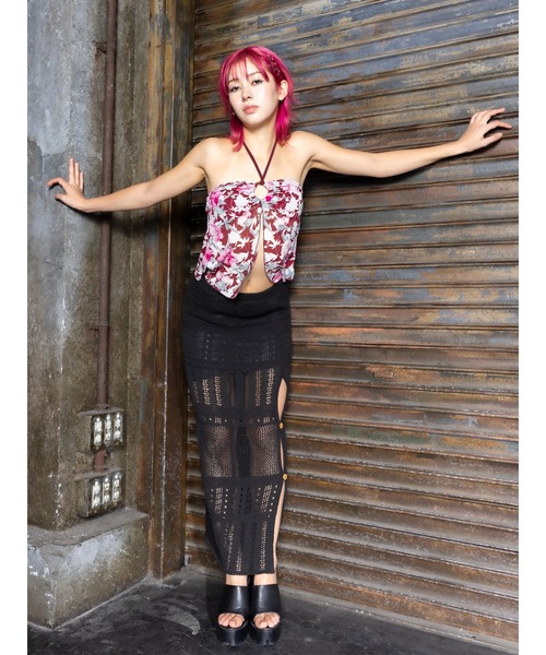 DURAS（デュラス）の「Floral halter neck（チューブトップ・レディース・レッド/ブラック・FREE）」の16枚目の写真