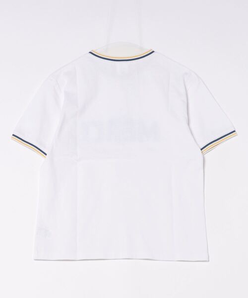 SOMETHING（サムシング）の「【SOMETHING】リンガーＴシャツ（Tシャツ/カットソー・レディース・ネイビー・M）」の2枚目の写真