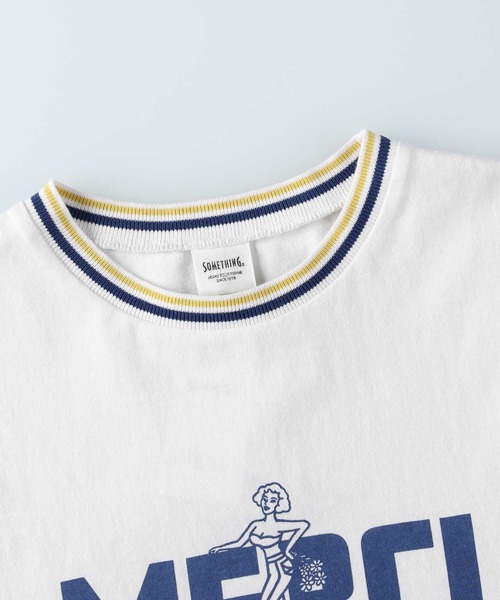 SOMETHING（サムシング）の「【SOMETHING】リンガーＴシャツ（Tシャツ/カットソー・レディース・ネイビー・M）」の5枚目の写真