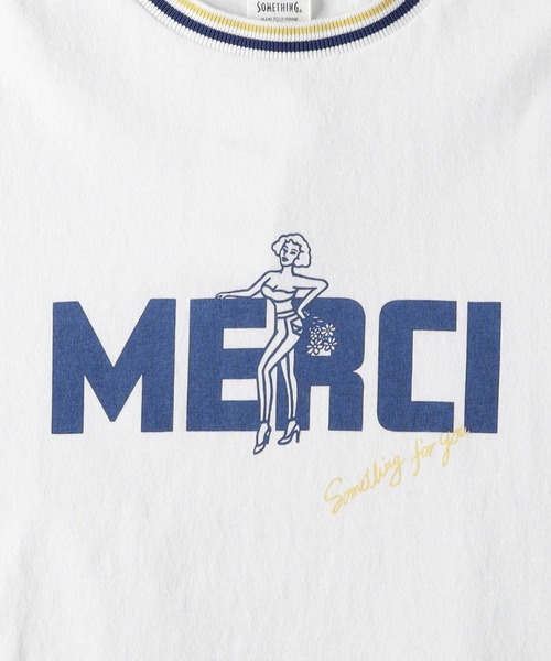 SOMETHING（サムシング）の「【SOMETHING】リンガーＴシャツ（Tシャツ/カットソー・レディース・ネイビー・M）」の4枚目の写真