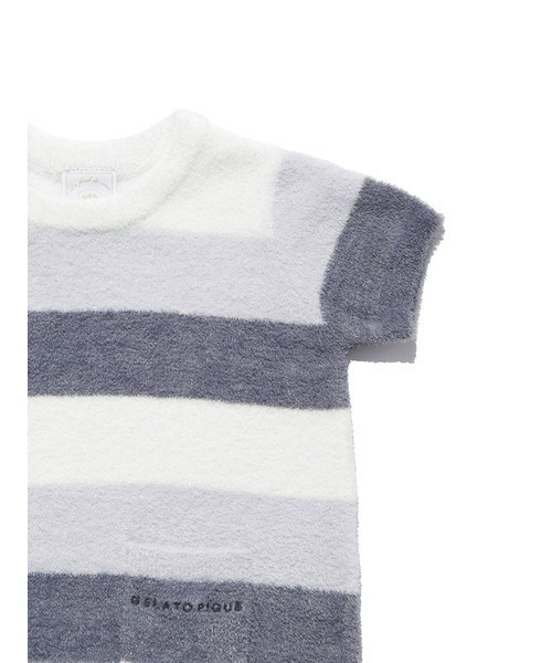 ジェラートピケ BABYスムーズィーボーダーマリンロンパース gelato pique（ジェラートピケ）の「【BABY】スムーズィー