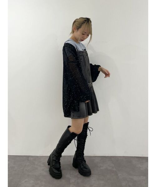 jouetie(ジュエティ)の「シャイニーカーデ(カーディガン/ボレロ・レディース・アイボリー/ブラック/グレー/ゴールド・MEDIUM)」の14枚目の写真