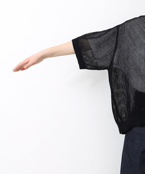 JOURNAL STANDARD LUXE(ジャーナルスタンダード ラックス)の「《追加》メッシュ クルーネックTシャツ(その他トップス・レディース・ブラック/ホワイト・FREE)」の20枚目の写真