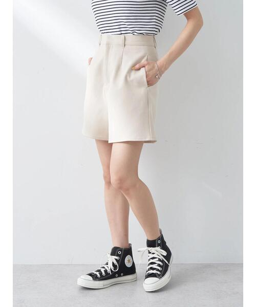 earth music&ecology（アースミュージックアンドエコロジー）の「ショートパンツ（その他パンツ・レディース・ブラック/ライトベージュ/ライトグレー・S/M）」の9枚目の写真