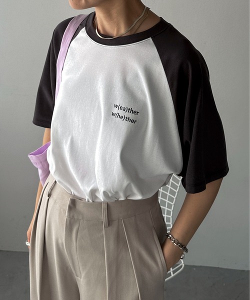 feepur(フェピュール)の「ラグランルーズロゴTee(Tシャツ/カットソー・レディース・オートミール/オフホワイト・MEDIUM)」の1枚目の写真