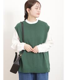 Samansa Mos2 | 前後2WAYクルーネックベスト(ベスト)