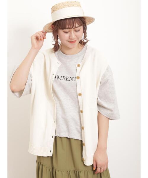 Samansa Mos2（サマンサ モスモス）の「前後2WAYクルーネックベスト（ベスト・レディース・グリーン/キナリ/ベージュ/チャコールグレー・F）」の11枚目の写真