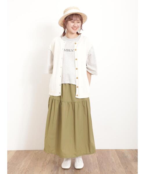 Samansa Mos2（サマンサ モスモス）の「前後2WAYクルーネックベスト（ベスト・レディース・グリーン/キナリ/ベージュ/チャコールグレー・F）」の14枚目の写真