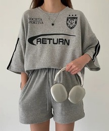 ユニフォームTシャツ ゲームシャツ ブロークコア ブロケットコア トップス&ショートパンツ 2点セット ルームウェア セットアップ ワンマイルウェア