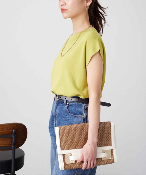 Chez toi（シェトワ）の「コンパクトフレンチスリーブプルオーバー（ニット/セーター・レディース・レッド/ブラック/オフホワイト/グリーン系その他・FREE）」の18枚目の写真