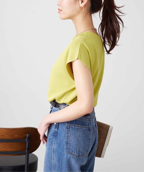 Chez toi（シェトワ）の「コンパクトフレンチスリーブプルオーバー（ニット/セーター・レディース・レッド/ブラック/オフホワイト/グリーン系その他・FREE）」の19枚目の写真