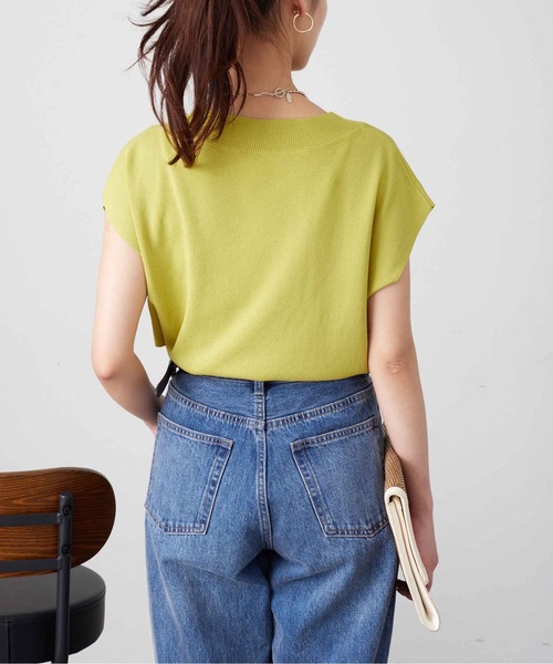 Chez toi（シェトワ）の「コンパクトフレンチスリーブプルオーバー（ニット/セーター・レディース・レッド/ブラック/オフホワイト/グリーン系その他・FREE）」の11枚目の写真