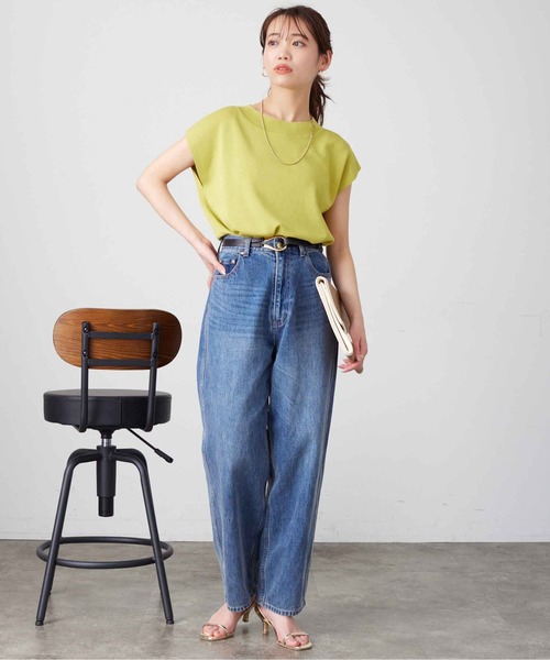 Chez toi（シェトワ）の「コンパクトフレンチスリーブプルオーバー（ニット/セーター・レディース・レッド/ブラック/オフホワイト/グリーン系その他・FREE）」の12枚目の写真