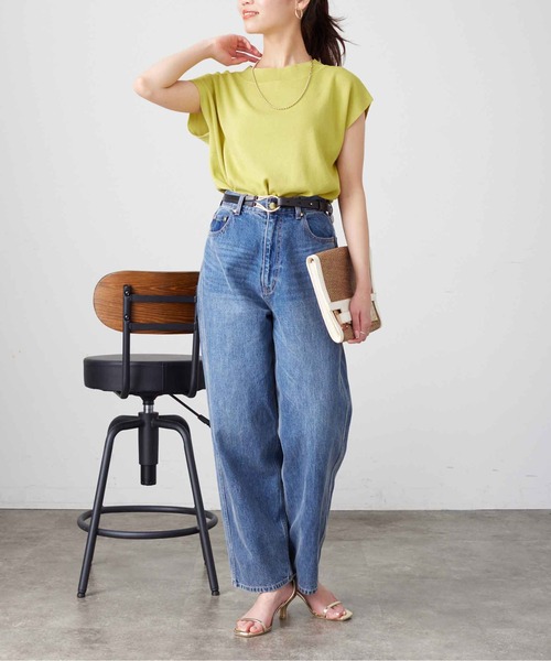 Chez toi（シェトワ）の「コンパクトフレンチスリーブプルオーバー（ニット/セーター・レディース・レッド/ブラック/オフホワイト/グリーン系その他・FREE）」の13枚目の写真