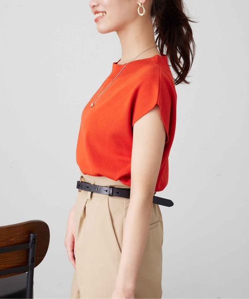 Chez toi（シェトワ）の「コンパクトフレンチスリーブプルオーバー（ニット/セーター・レディース・レッド/ブラック/オフホワイト/グリーン系その他・FREE）」の7枚目の写真