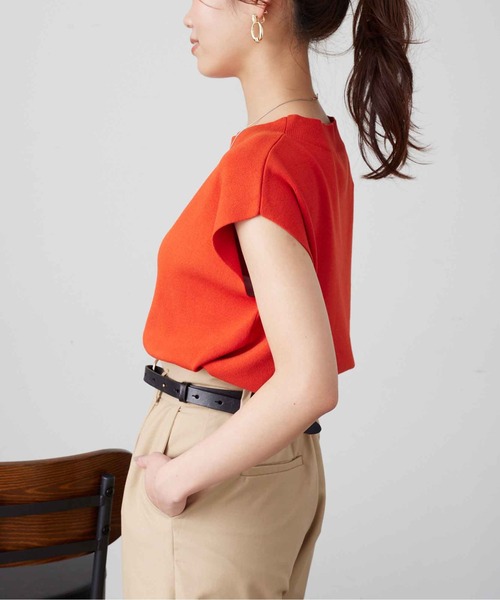 Chez toi（シェトワ）の「コンパクトフレンチスリーブプルオーバー（ニット/セーター・レディース・レッド/ブラック/オフホワイト/グリーン系その他・FREE）」の8枚目の写真