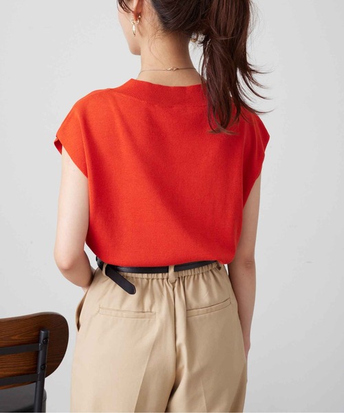 Chez toi（シェトワ）の「コンパクトフレンチスリーブプルオーバー（ニット/セーター・レディース・レッド/ブラック/オフホワイト/グリーン系その他・FREE）」の9枚目の写真