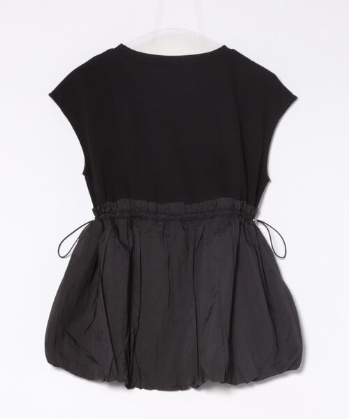 PICCIN(ピッチン)の「【WEB限定】異素材切り替えバルーンプルオーバー(Tシャツ/カットソー・レディース・ブラック/オフホワイト・M)」の3枚目の写真