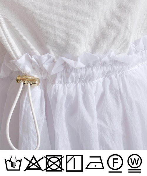 PICCIN(ピッチン)の「【WEB限定】異素材切り替えバルーンプルオーバー(Tシャツ/カットソー・レディース・ブラック/オフホワイト・M)」の17枚目の写真