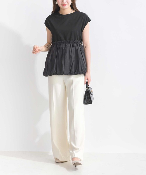 PICCIN(ピッチン)の「【WEB限定】異素材切り替えバルーンプルオーバー(Tシャツ/カットソー・レディース・ブラック/オフホワイト・M)」の18枚目の写真