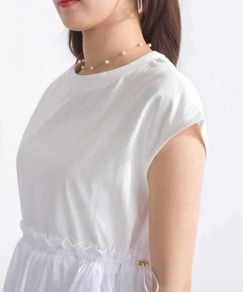 PICCIN(ピッチン)の「【WEB限定】異素材切り替えバルーンプルオーバー(Tシャツ/カットソー・レディース・ブラック/オフホワイト・M)」の21枚目の写真