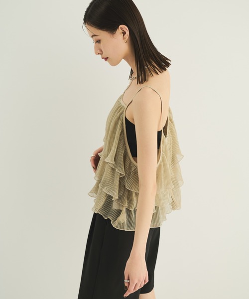 MERLOT（メルロー）の「2wayティアードキャミソール（キャミソール・レディース・ゴールド/シルバー・FREE）」の2枚目の写真