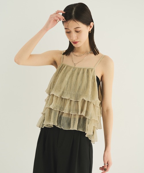 MERLOT（メルロー）の「2wayティアードキャミソール（キャミソール・レディース・ゴールド/シルバー・FREE）」の14枚目の写真