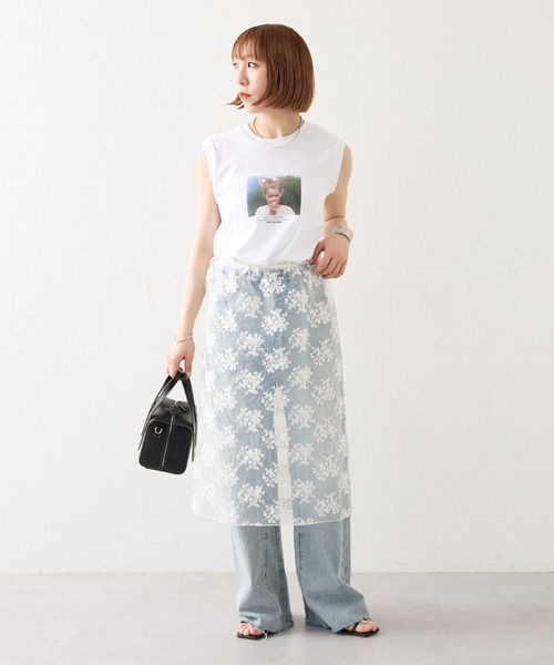 mystic（ミスティック）の「[super unknown]ノースリgirlTシャツ（Tシャツ/カットソー・レディース・ホワイト系その他/ホワイト系その他2・FREE）」の7枚目の写真