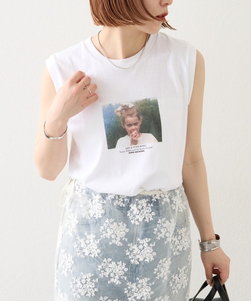 mystic（ミスティック）の「[super unknown]ノースリgirlTシャツ（Tシャツ/カットソー・レディース・ホワイト系その他/ホワイト系その他2・FREE）」の4枚目の写真