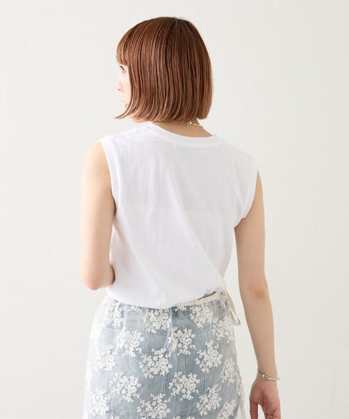 mystic（ミスティック）の「[super unknown]ノースリgirlTシャツ（Tシャツ/カットソー・レディース・ホワイト系その他/ホワイト系その他2・FREE）」の5枚目の写真