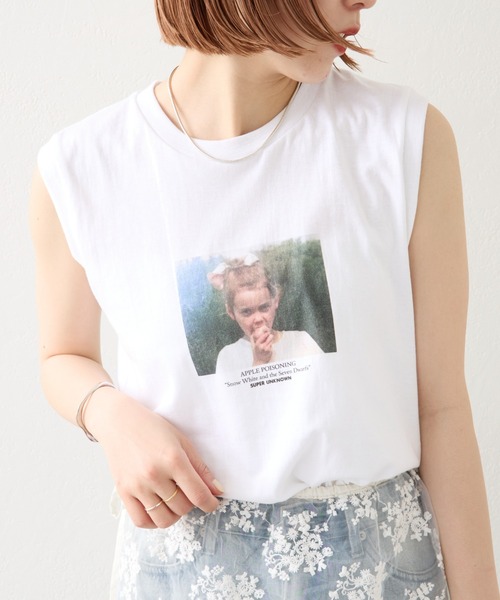 mystic（ミスティック）の「[super unknown]ノースリgirlTシャツ（Tシャツ/カットソー・レディース・ホワイト系その他/ホワイト系その他2・FREE）」の6枚目の写真