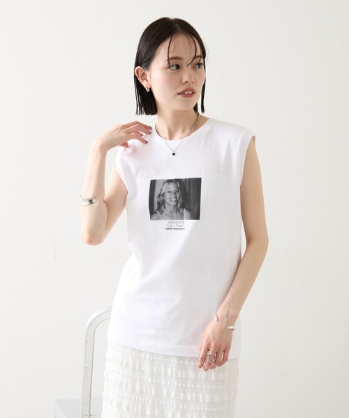 mystic（ミスティック）の「[super unknown]ノースリgirlTシャツ（Tシャツ/カットソー・レディース・ホワイト系その他/ホワイト系その他2・FREE）」の10枚目の写真